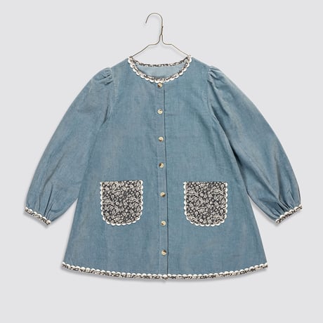 【Little Cotton Clothes】Velvet Jules Dress in Eggshell