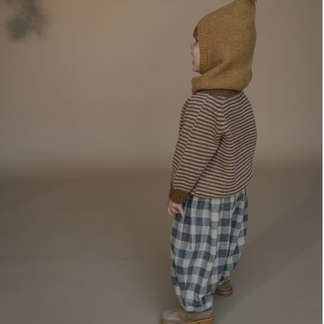 【organic zoo】Fog Blue Gingham Lodge Pants