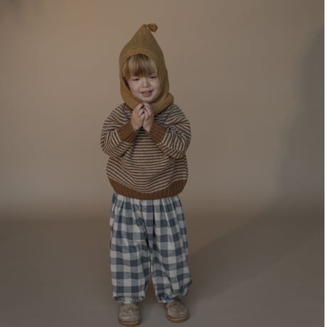 【organic zoo】Fog Blue Gingham Lodge Pants