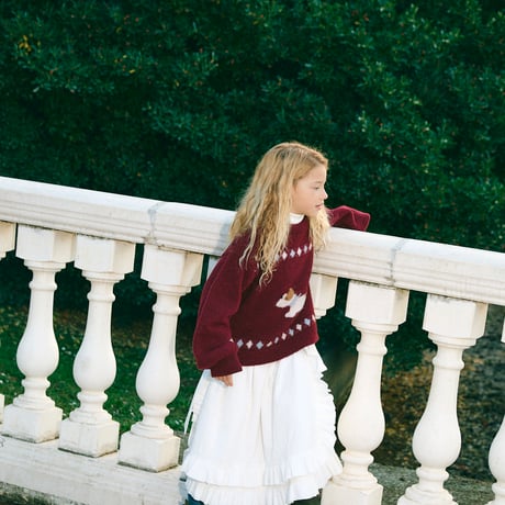 【birinit】embroidered midi skirt