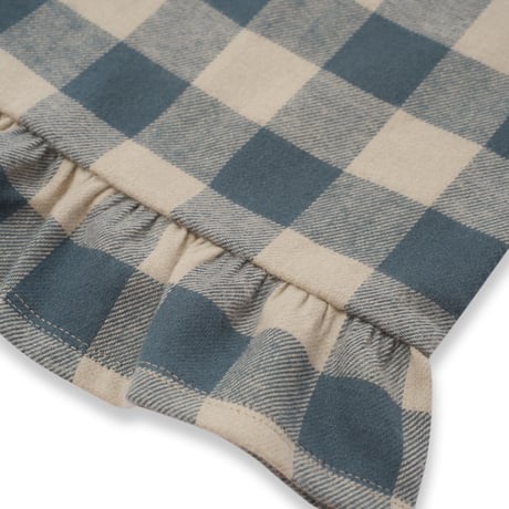 【organic zoo】Fog Blue Gingham Frill Culottes