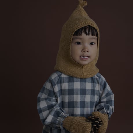 【organic zoo】Fog Blue Gingham Field Dress