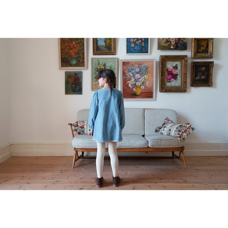 【Little Cotton Clothes】Velvet Jules Dress in Eggshell
