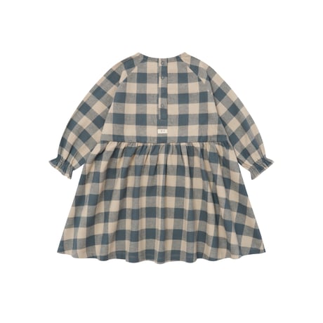 【organic zoo】Fog Blue Gingham Field Dress