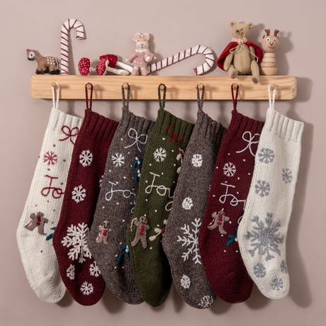 予約【Shirley Bredal】Gingerbread Stocking - Cream White