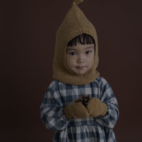 【organic zoo】Fog Blue Gingham Field Dress
