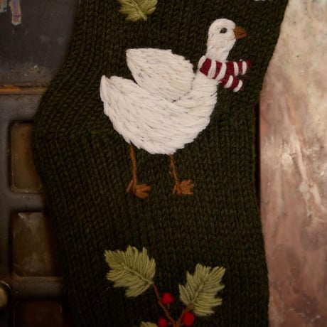予約【Shirley Bredal】Goose Stocking - Moss
