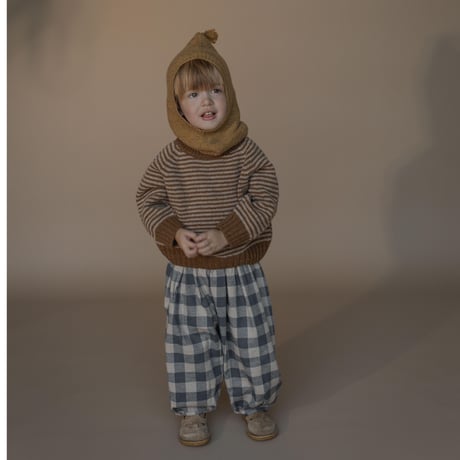 【organic zoo】Fog Blue Gingham Lodge Pants