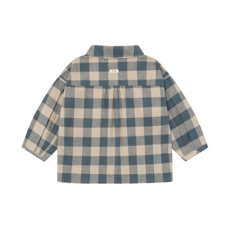 【organic zoo】Fog Blue Gingham Lodge Shirt