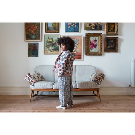 【Little Cotton Clothes】Quilted trouser Barley Floral
