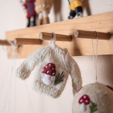 予約【Shirley Bredal】Sweater ornament Mushroom