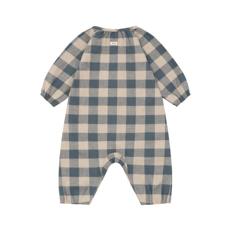 【organic zoo】Fog Blue Gingham Onesie