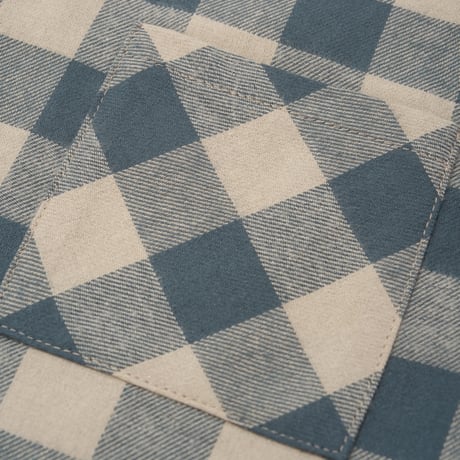 【organic zoo】Fog Blue Gingham Lodge Shirt
