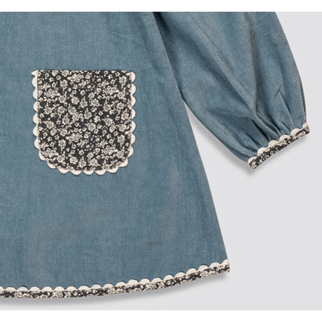 【Little Cotton Clothes】Velvet Jules Dress in Eggshell
