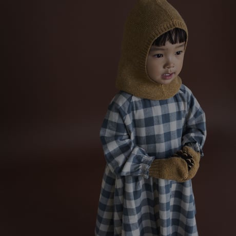 【organic zoo】Fog Blue Gingham Field Dress