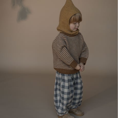 【organic zoo】Fog Blue Gingham Lodge Pants