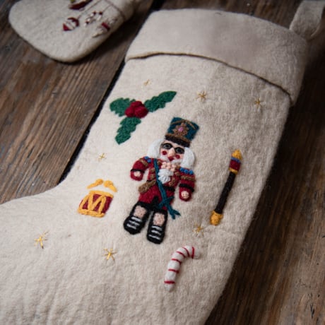 予約【Shirley Bredal】Nutcracker Stocking / Cream