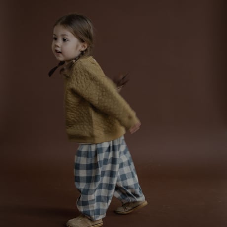 【organic zoo】Fog Blue Gingham Lodge Pants