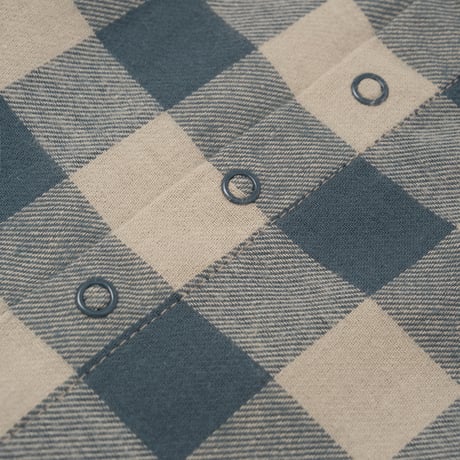 【organic zoo】Fog Blue Gingham Onesie