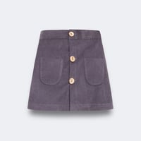 【birinit】stone blue corduroy mini skirt