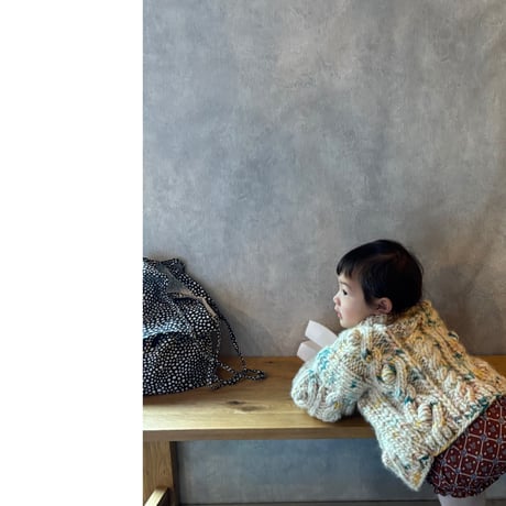 予約【babytoly】cable popcorn cardigan/highland wool