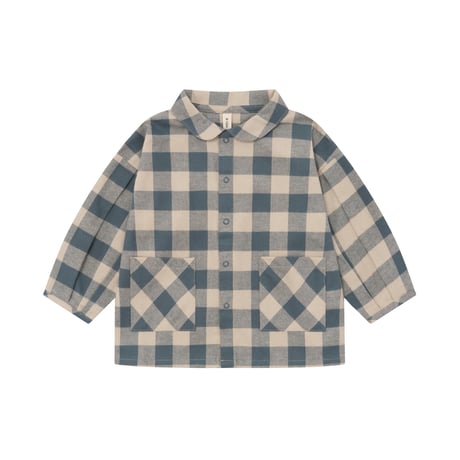 【organic zoo】Fog Blue Gingham Lodge Shirt