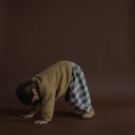 【organic zoo】Fog Blue Gingham Lodge Pants