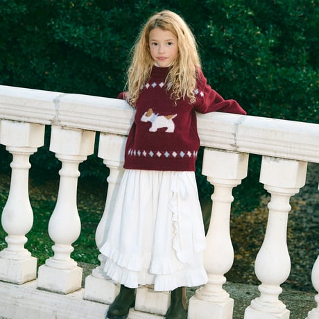 【birinit】embroidered midi skirt