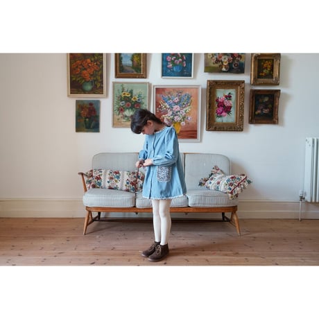 【Little Cotton Clothes】Velvet Jules Dress in Eggshell