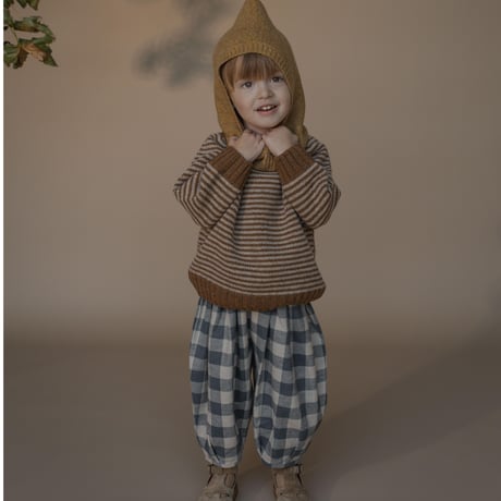 【organic zoo】Fog Blue Gingham Lodge Pants