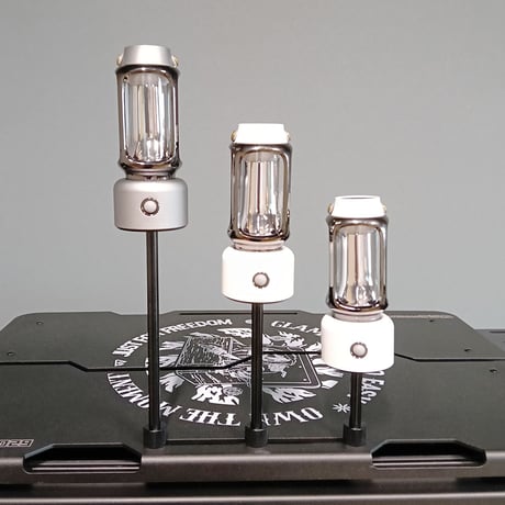 メタル延長ロッド ランタンポール 1/4インチネジ対応 アルミ合金 【50mm / 100mm / 150mm / 135mm】