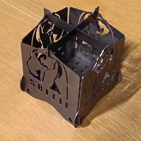 【アウトレット】 SHITIE ステンレスミニ焚き火台 クマ