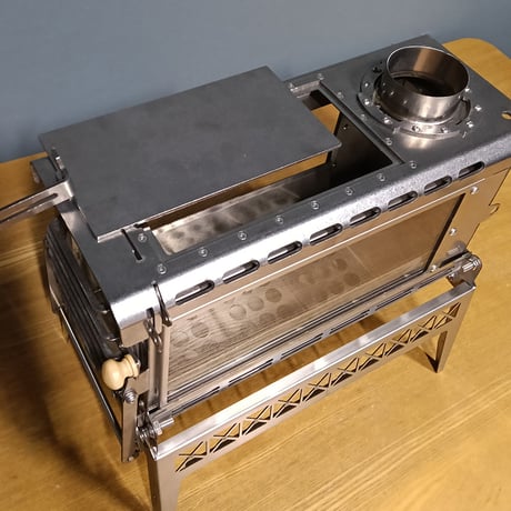 SHITIE ミニストーブ 丸ガラス扉 オーブン付き