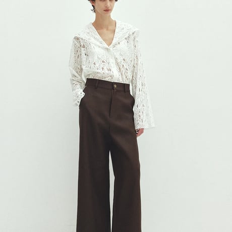 [Uhr] Lace Sailor Collar Blouse
