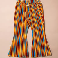 Uhr Play Stripe Velour Pants / Orange×Blue