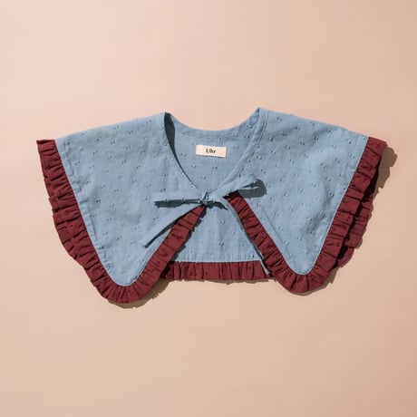 [Uhr] Dot Frill Collar 2026 / Navy, Slate Blue