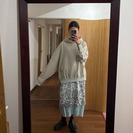 MOUN TEN. 【adult size】sweat wide hoodie (organic cotton)