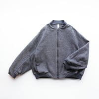 MOUN TEN. cotton tweed zip blouson / black twill