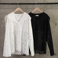 [Uhr] Lace Sailor Collar Blouse