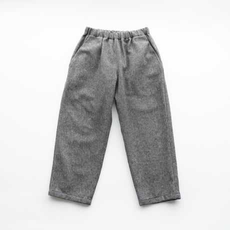 MOUN TEN. cotton tweed loose pants / black twill