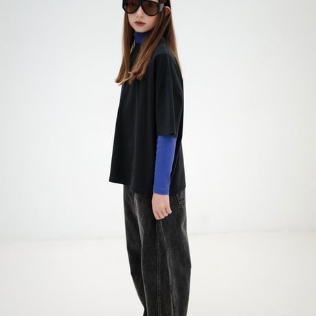 Repose AMS Wide leg denim pant / Slate grey