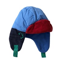Wynken Palette Trapper Hat / Blue×Red