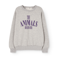 THE ANIMALS OBSERVATORY KILLFISH WARM KID SWEATSHIRT / Medium Grey Heather