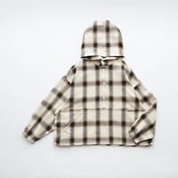 [MOUN TEN.] ombre check pullover hoodie (organic cotton) / sand