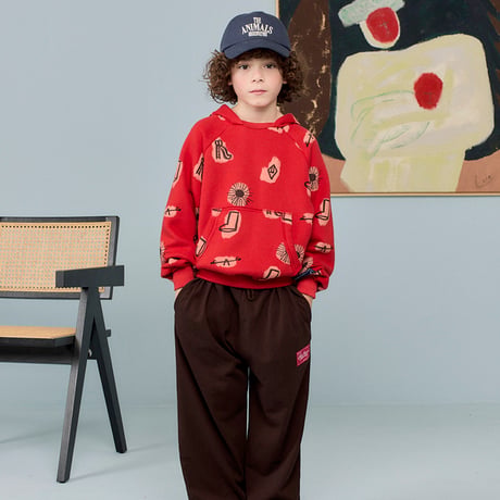 [THE ANIMALS OBSERVATORY] STAG KID SWEATPANTS / Dark Brown