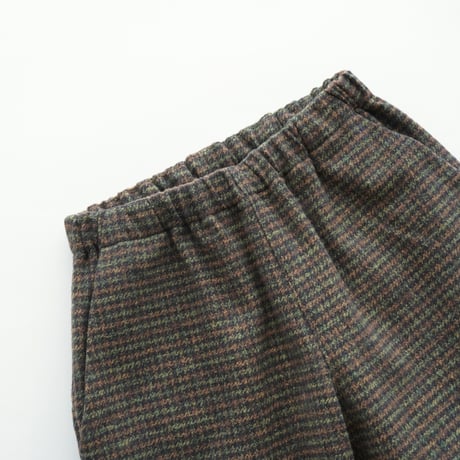 MOUN TEN. cotton tweed loose pants / khaki check