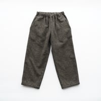 MOUN TEN. cotton tweed loose pants / khaki check