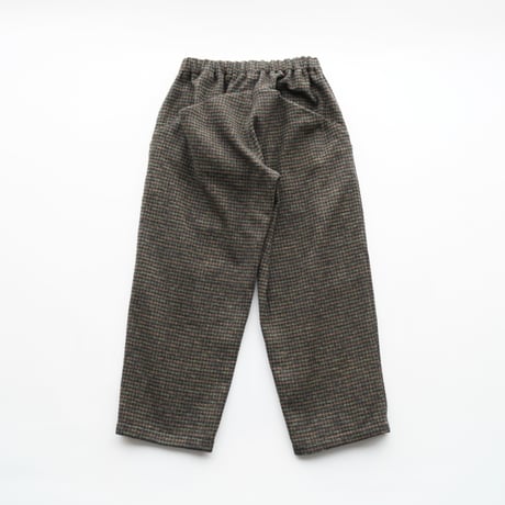 MOUN TEN. cotton tweed loose pants / khaki check