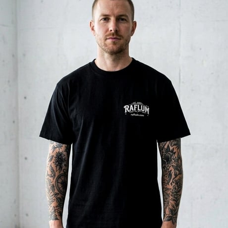RAFLUM Tee on NEWTRAL Blank 【RUDE SUN】 BK