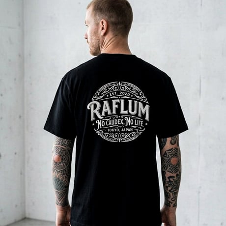 RAFLUM Tee on NEWTRAL Blank 【RUDE SUN】 BK